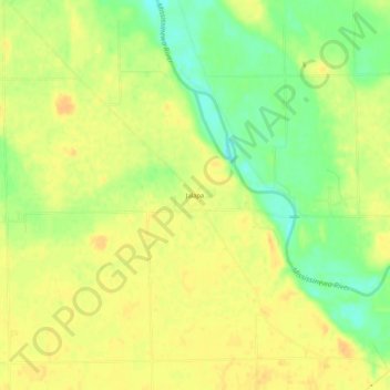 Topografisk kart Jalapa, høyde, relieff
