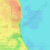 Topografisk kart Donges Bay, høyde, relieff