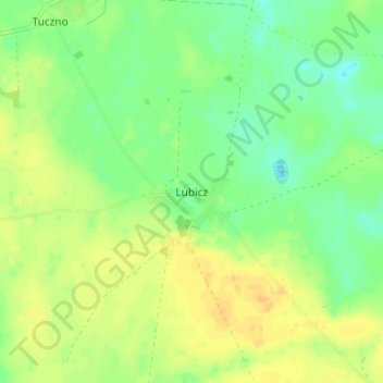 Topografisk kart Lubicz, høyde, relieff