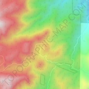 Topografisk kart Duffield, høyde, relieff