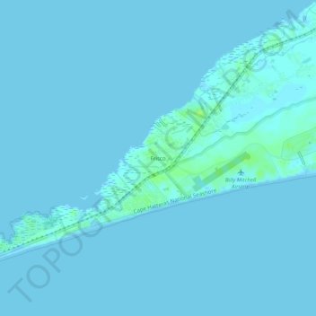 Topografisk kart Frisco, høyde, relieff