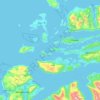 Topografisk kart Ålesund, høyde, relieff