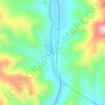 Topografisk kart Winton, høyde, relieff