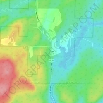 Topografisk kart Carter, høyde, relieff