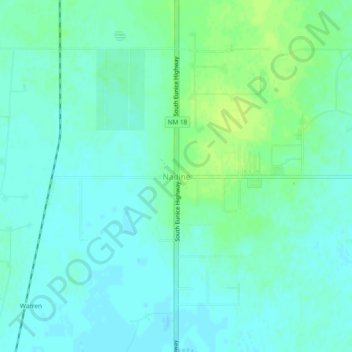 Topografisk kart Nadine, høyde, relieff