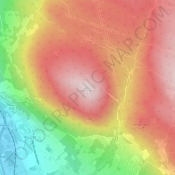 Topografisk kart Balbergkampen, høyde, relieff
