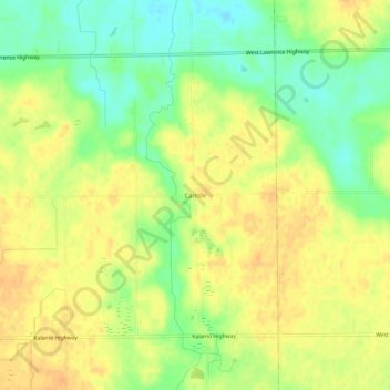 Topografisk kart Carlisle, høyde, relieff