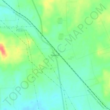Topografisk kart Singleton, høyde, relieff