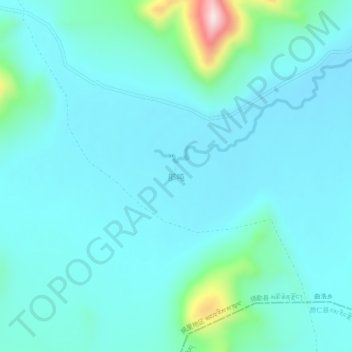 Topografisk kart Nadun, høyde, relieff