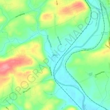 Topografisk kart Berne, høyde, relieff