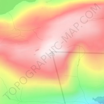 Topografisk kart Råstu, høyde, relieff