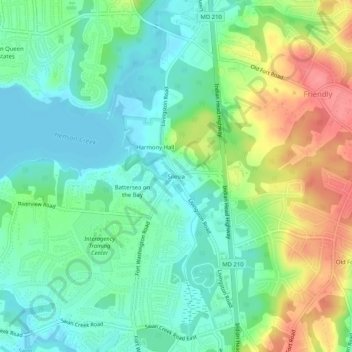Topografisk kart Silesia, høyde, relieff