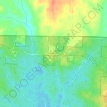 Topografisk kart Sellersville, høyde, relieff
