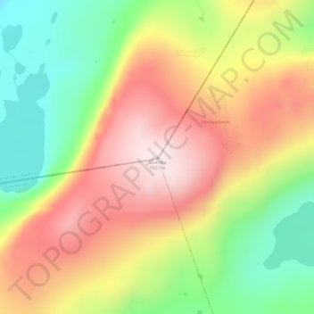 Topografisk kart Storhøa, høyde, relieff