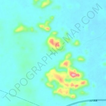 Topografisk kart Shanka, høyde, relieff