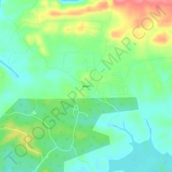 Topografisk kart Avant, høyde, relieff