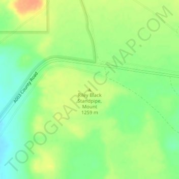 Topografisk kart Riley Black Standpipe, Mount, høyde, relieff