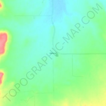 Topografisk kart Admiral, høyde, relieff