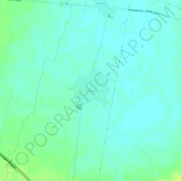 Topografisk kart Hasa, høyde, relieff