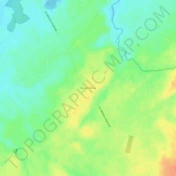 Topografisk kart North Wilna, høyde, relieff