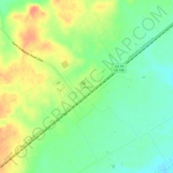 Topografisk kart Gause, høyde, relieff
