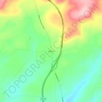 Topografisk kart Sebring, høyde, relieff
