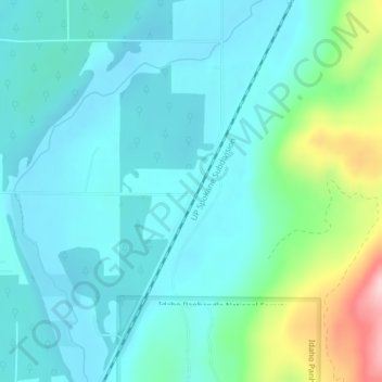 Topografisk kart Vay, høyde, relieff