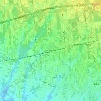 Topografisk kart Hagerman, høyde, relieff
