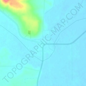 Topografisk kart Ovid, høyde, relieff