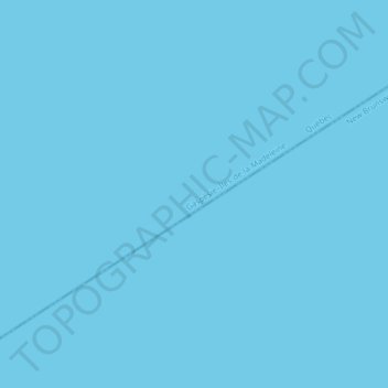 Topografisk kart Baie des Chaleurs, høyde, relieff