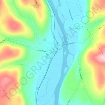 Topografisk kart Ulster, høyde, relieff