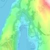 Topografisk kart Garelochhead, høyde, relieff
