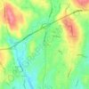 Topografisk kart Turn of River, høyde, relieff