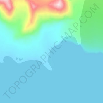 Topografisk kart Hornsund, høyde, relieff