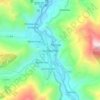 Topografisk kart Quillabamba, høyde, relieff