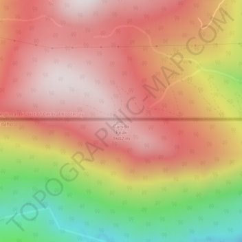 Topografisk kart Canida Peak, høyde, relieff