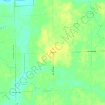 Topografisk kart Cumber, høyde, relieff