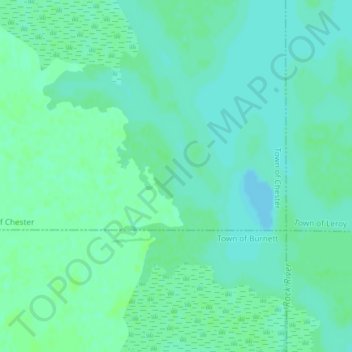 Topografisk kart Horicon Marsh, høyde, relieff