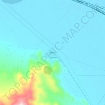 Topografisk kart Dolomite, høyde, relieff