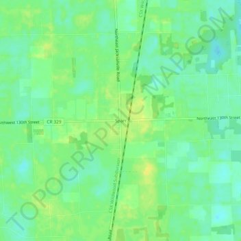 Topografisk kart Sparr, høyde, relieff