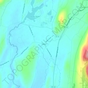 Topografisk kart Copake, høyde, relieff