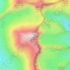 Topografisk kart Mount Whitney, høyde, relieff