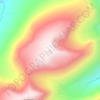 Topografisk kart Loftet, høyde, relieff