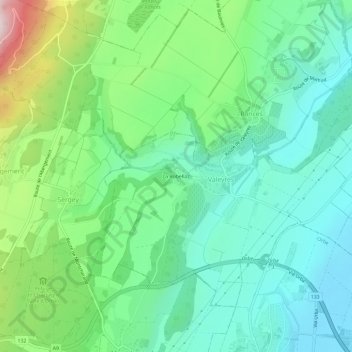 Topografisk kart La Robellaz, høyde, relieff