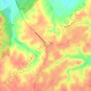 Topografisk kart Corbin, høyde, relieff
