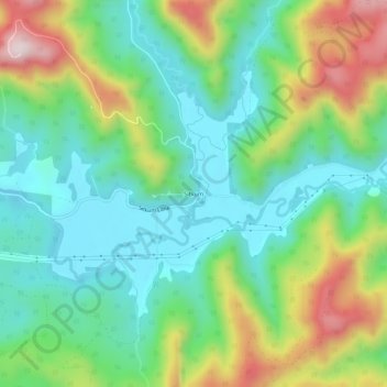 Topografisk kart Sitkum, høyde, relieff
