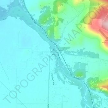 Topografisk kart Jasper, høyde, relieff
