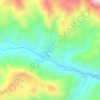 Topografisk kart یوش, høyde, relieff
