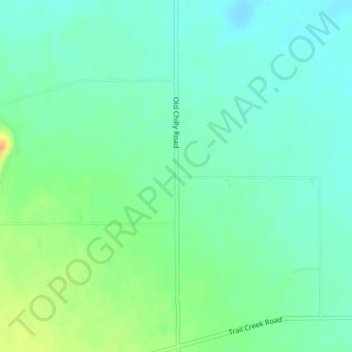 Topografisk kart Chilly, høyde, relieff