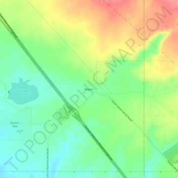 Topografisk kart Regina, høyde, relieff